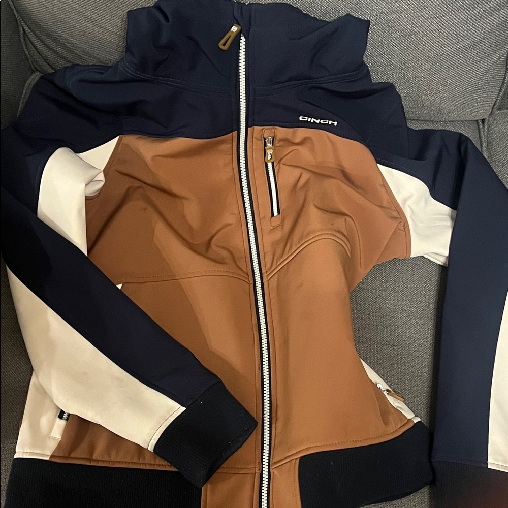 Cinch Women's Navy and Brown Coat